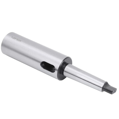 Steel MT3 to MT4 taper drill sleeve adapter; lengthened reduction sleeve for lathe, milling, CNC machines.