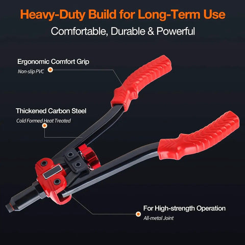 Close-up of Three In One Rivet Nut Tool Kit with ergonomic grip and thickened carbon steel for car, home, and DIY projects.
