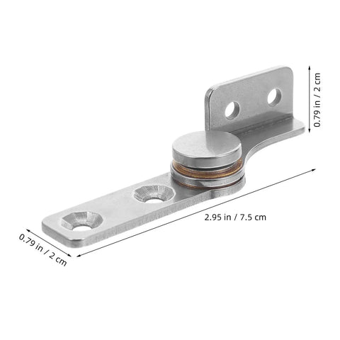 2 Pack 304 Stainless Steel Damping Friction Hinge Set With Positioning Stop for Cabinets and Equipment, L Shaped Phi16 2.0 Nm Torque close-up