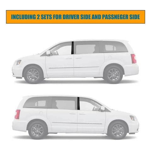 Pillar Trim Door Molding For 2008-2020 Town And Country Grand Caravan Left Front installed on both sides