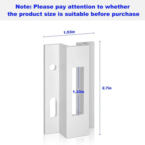 Sliding Door Keeper For Extruded Aluminum Latch Replacement Fits Pella Micron 1200 Series Viking Doors And Other Sliding Glass Doors 1 Pack Durable White Finish For Hook Style Latches.