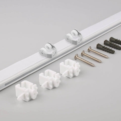 25 Pcs Sliding Door Rollers With Metal Folding Door Track Wheels For Office And Home Partitions Curtain Rails Heavy Duty Sliding Hardware