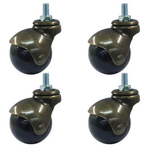 2 Inch Ball Caster Wheels Set Of 4 With Threaded Stem 360 Degree Swivel Furniture Casters For Chairs And Cabinets