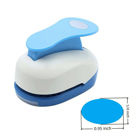 1 Inch Oval Lever Punch For Crafting And Scrapbooking Handheld Paper Punch For DIY Cards Gift Tags Candy Color Finish