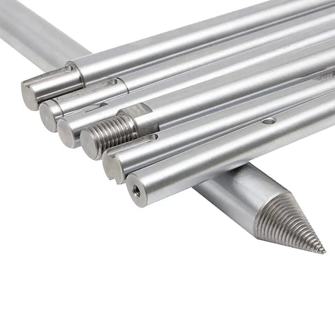 Close-up of 10mm Linear Motion Rod Shaft Guide Set, 500mm Long, Case Hardened Chrome Plated, Precision H8 Tolerance, 2 Pack