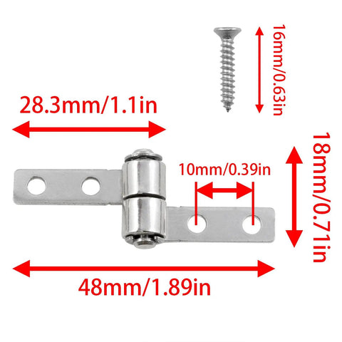 360 Degree Torque Friction Hinge With Removable Mounting Screws For Smooth Noise Free Rotation And Precise Positioning Durable Metal Hinge Set Built To Last 1 Set with dimensions shown.