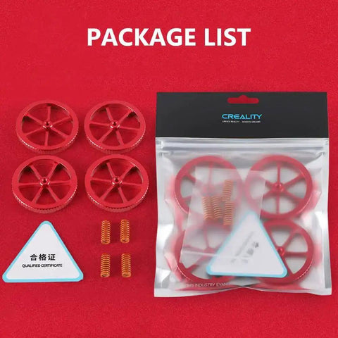 Upgraded Aluminum Leveling Nuts And Springs Kit For Ender 3 Pro Ender 3 V2 Ender 3 Max Ender 5 Plus Ender 5 Pro And CR 10 Series Bed Leveling Upgrade Pack 4 Pieces