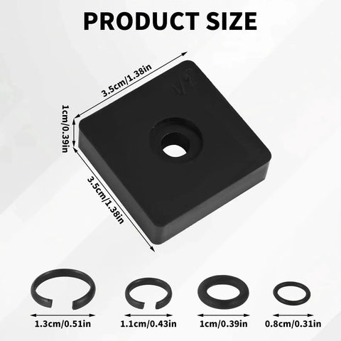 Heavy Duty Pro Grade Impact Retaining Ring Kit With O Rings And Anvil Tool For Electric And Pneumatic Wrenches product size