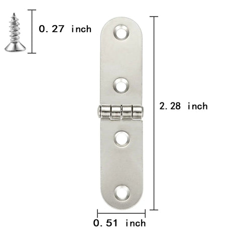 Satin Silver Mini Hinges for Wooden Boxes 20 Pack Die Cast Iron Hardware With 270 Degree Opening Rust-Resistant Satin Finish