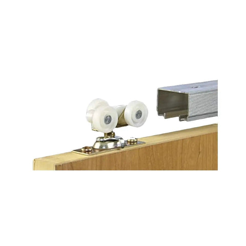Commercial Grade Pocket Door Hardware For 2x4 Interior Walls, Top Hung Pocket System With Solid Nylon Wheel, 125 Lb Capacity