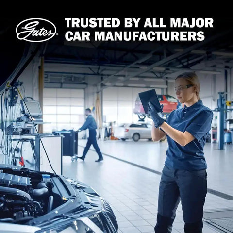 Automotive technician in garage inspecting vehicle, promoting Ready To Roll Heavy Duty Windshield Washer And Vacuum Tubing Hose 50 Foot Long Quarter Inch Inner Diameter Flexible Under Hood For Easy Install Heat And Ozone Resistant Coolant Resistant Kink And Vacuum Safe Durable Replacement Tubing. Trusted by car manufacturers.