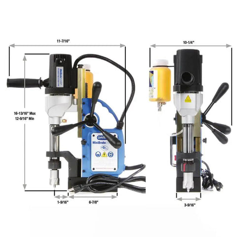 Lightweight Magnetic Drill Press With 1 3/8 Inch Capacity And 2 Inch Depth, 6.5 Inch Travel, 2200-Pound Magnetic Strength, 1200W Motor
