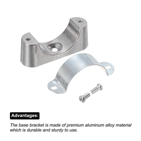 Go To Heavy Duty Aluminum Pipe Bracket Clamp For 50mm Pipe Great For Wall And Ceiling Mounts with screws, aluminum and zinc parts