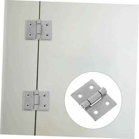 2 Pack Barn Door Hinges Replacement For Wood Doors Cabinets Garage And Bathroom, attached to white door surface