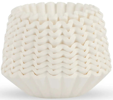 Stack of Bulk 12 Cup Coffee Filters Tall Walled Prevent Grounds Overflow, 9.75 x 4.25 Inches, 500 Count, Made in the USA