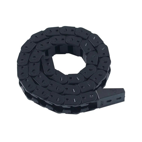 16.9in Opening Type Drag Chain Kit For P1P P1S P2S X1 X1C Flexible Nested Wire Carrier Cable Track Black Coiled View