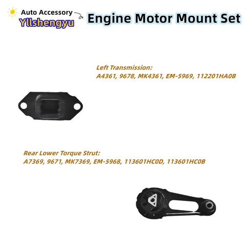 Beefed Up Engine Mount Kit 3 Piece For Nissan Versa 2012 To 2019 Sedan And Versa Note 2014 To 2019 Hatchback 1.6L L4 components