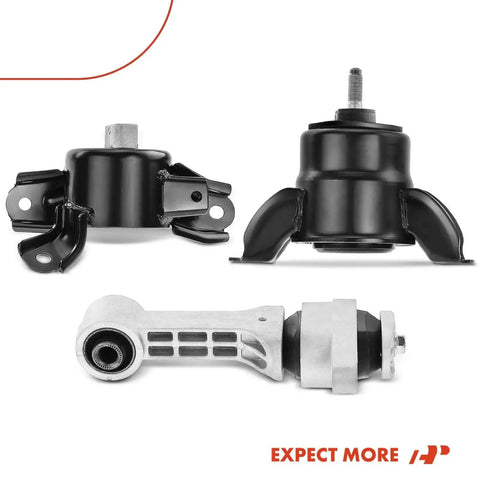 3 Piece Engine Mount And Transmission Mount Set For Hyundai Accent 2012 2017 Elantra 2011 2016 Elantra Coupe 2014 Veloster 2012 2014 Kia Forte 2014 2018 Forte Koup 2014 2016 Rio Automatic Transmission Direct Fit Heavy Duty Vibration Damping