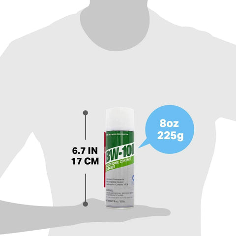 Non Flammable Electronic Contact Cleaner Aerosol For Joy Cons And PCBs 8oz, size comparison with silhouette