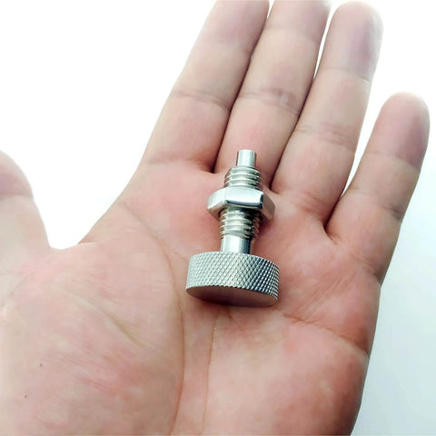 Two Pack Retractable Spring Plungers M16x2 Stainless Steel Lockout Handle Quick Release Pins With Knurled Grips For Industrial Equipment