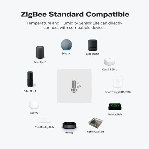Zigbee Temperature And Humidity Sensor Lite 3 Pack For Smart Home Smart Thermometer And Hygrometer Compatible With Echo Zigbee Hub chart