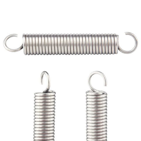 SP 9600 extension springs, 10 pcs, 1/4 x 1-1/2 in, 0.035 in stainless steel wire, open ends with hooks