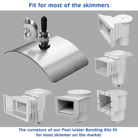 No-Fuss BWB680AG Pool Bonding Kit For Skimmers In Above Ground Pools shown with skimmer fittings, NEC 680.26 compliant