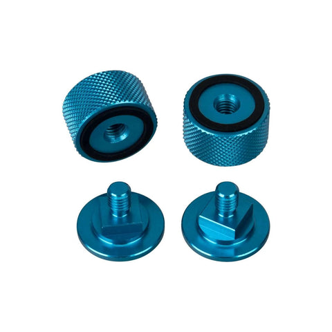 Sky Blue Welding Hood Pipeliner Helmet Fasteners Replacement Headgear Screws With Aluminum Anodized Build And Silicone Washer No Slip Grip 1 Pair