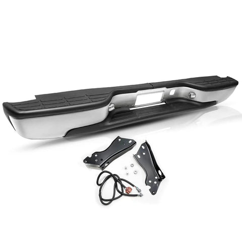 Chrome Rear Step Bumper Assembly Silverado and Sierra 1999 To 2007 Classic with mounting brackets