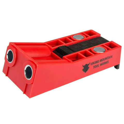 Red Pocket Hole Jig Kit With Builders 500 Screw Pack For Three Quarter Inch Hard And Soft Wood For Building Tables Shelves Cabinets