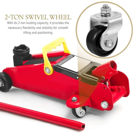 2 Piece Front Wheels Swivel Trailer Jack Replacement For Heavy Duty Steel Car Jack Accessories With 2 Ton Load Capacity