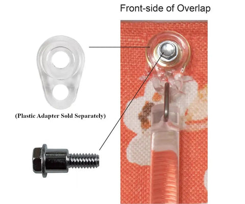 Product image showing One Quarter Inch Shoulder Bolts With Nickel Finish For Drapery Batons And Plastic Adapters, Hex Head.