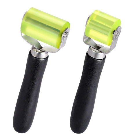 Facmogu car sound deadening roller set with neon green rollers and black handles, two-piece