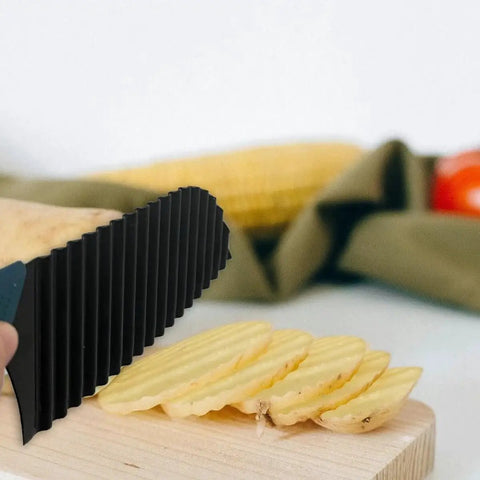 Crinkle Cutter For Potatoes And Veggies, Wave Fry Cutter For French Fries, Cucumber And Carrot Slices, fruit prep tool cutting potato