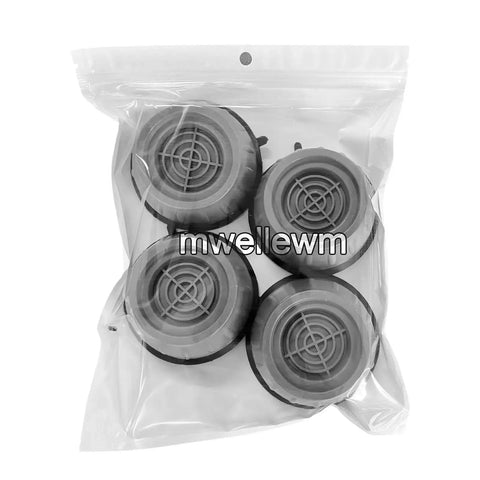 Anti Vibration Pads For Washing Machine And Dryer Feet in plastic bag, resin and TPU construction, shock absorbing and noise reducing.