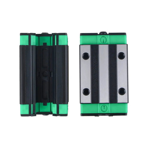 Two Pack HGR25 1000mm Linear Guide Rail Kit With HGH25CA Carriage Blocks for DIY CNC routers, lathes, and mills, showing carriage blocks
