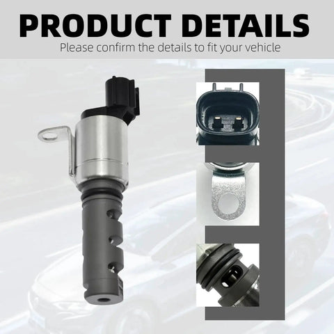VVT Solenoid For Toyota And Lexus Vehicles Easy Install; includes plug connector and mounting details