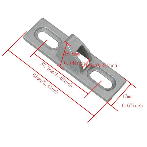 Sliding Door Keepers For Glass Doors 2 Pack Zinc Alloy Lock Keepers With Mounting Screws Rust Resistant Durable