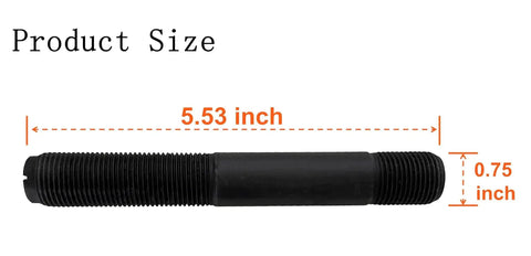Knockout Draw Stud Replacement For Hydraulic Punch Drivers 7646 And 7625, 5.53 inch x 0.75 inch size.