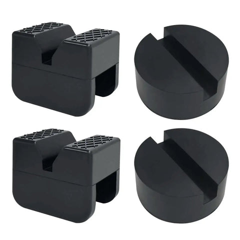 Universal Rubber Jack Pads With Slotted Design Pinch Weld Protector for jack stands and floor jacks, set of 4 pads