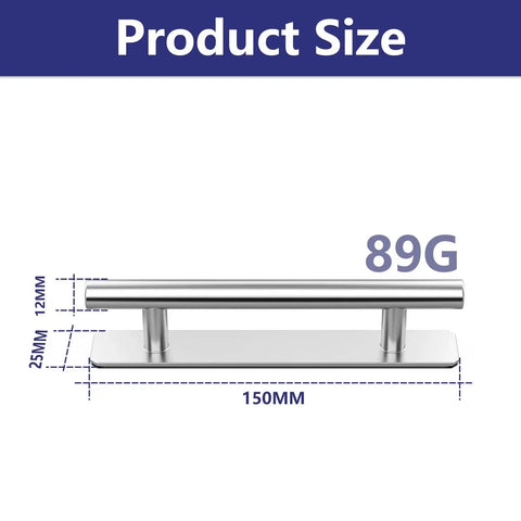 Two Pack Self Stick Aluminum Alloy Cabinet And Drawer Handles No Drilling Adhesive Door Pulls For Kitchen Cabinets Closets Drawers