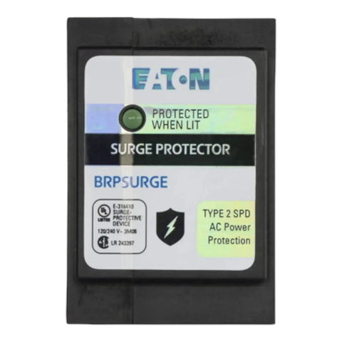 Front view of Type 2 SPD Plug-On Neutral Surge Protector for 120 and 240 Volt Whole-Home Electrical System, 2-Pole 1-Phase BR Style Pro-Grade.