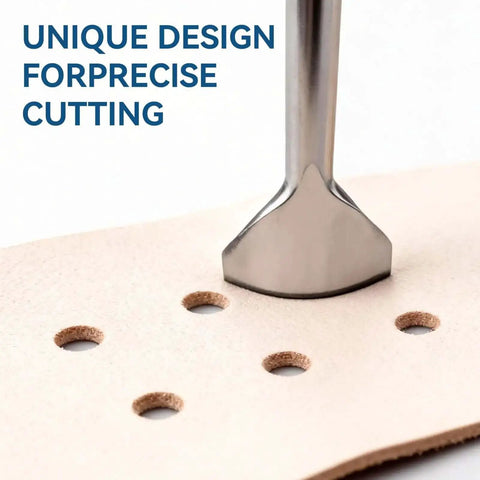 Nine Piece Half Round Leather Punch Set From 10mm To 50mm for precise cutting of leather projects with durable steel tool