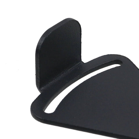 Close-up of black metal component from Built Tough Heavy Duty Barn Door Lock Hardware Kit Black Steel Sliding Privacy Latch.