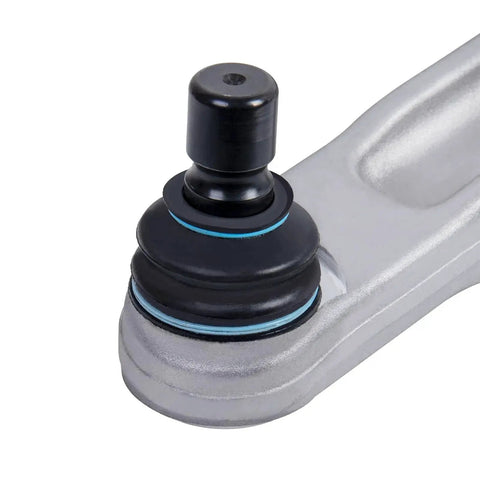 Close-up of the ball joint on the Beefed Up Front Left And Front Right Lower Control Arm Set With Ball Joints For 2004 2012 Chevrolet Malibu 2005 2010 Pontiac G6 And 2007 2009 Saturn Aura Replacement.