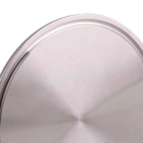 End cap for tri-clamp ferrule, stainless steel 304, 4-inch tube OD