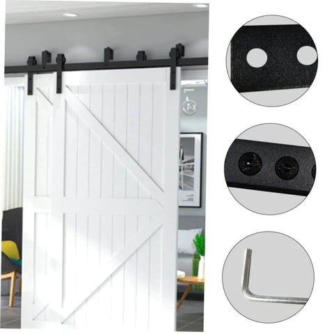 Durable Track Bracket Connector for Barn Door Track No Fuss Easy Install Flat Mending Repair Plate Carbon Steel Joint Plate