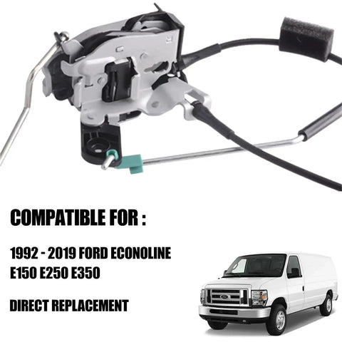 Door Latch Assembly With Cable And Rod For Ford Econoline E150 E250 E350 Vans 1992 2019 Rear Right Side Replacement