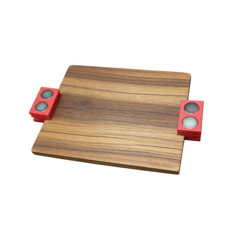 4 Pack Magnetic Laser Bed Hold Down Pins With Dual Sided Material Risers For Steel Honeycomb Beds on wooden board