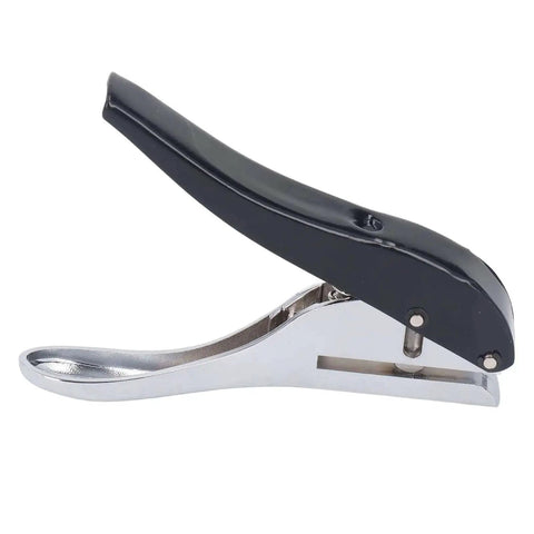 Ergonomic Handheld 1 Hole Paper Punch 8mm Diameter Full Metal Puncher That Handles Up To 25 Sheets And PVC Cards With 25mm Depth